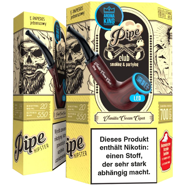 Aroma King Pipe Vanilla Cream Cigar 20mg EOL