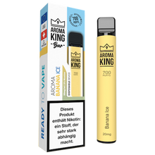 Aroma King Bar 700 Banana Ice 20mg EOL e Zigarette mit Verpackung Bananen Geschmack von Aroma King 