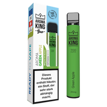 Aroma King Bar 700 Green Apple 20mg EOL e Zigarette mit Verpackung Geschmack grüner Apfel