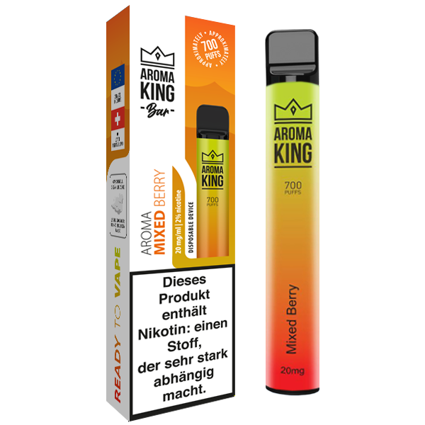 Aroma King Bar 700 Mixed Berry 20mg EOL Vapes bei snusfaram.ch Snusfarm.ch Snus Velo Siberia Snus Schweizs Snus Schweiz