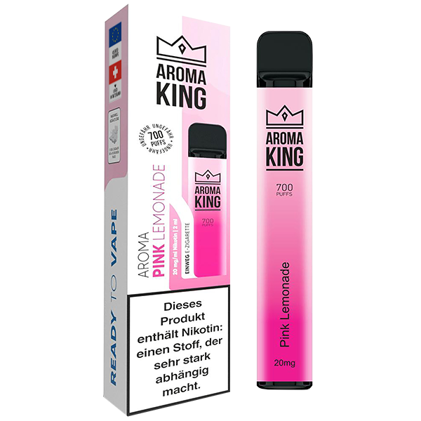 Aroma King Bar 700 Pink Lemonade 20mg EOL e Zigarette  mit Verpackung von Aroma King