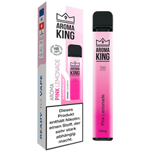 Aroma King Bar 700 Pink Lemonade 20mg EOL e Zigarette  mit Verpackung von Aroma King