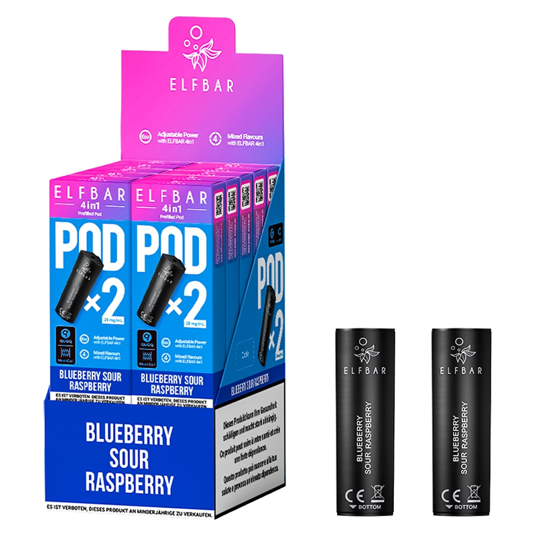 ELF BAR 4in1 Pods Blueberry Sour Rasp. 20mg