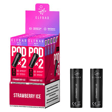 ELFBAR 4in1 Pods Strawberry Ice 20 mg in der Originalverpackung. Vorgefüllte Pods für das ELFBAR 4in1 Pod-System mit süßem Erdbeer-Geschmack, erfrischender Ice-Note und 20 mg Nikotinsalz.